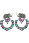 Small Elephant Oxidised Earrings 10g